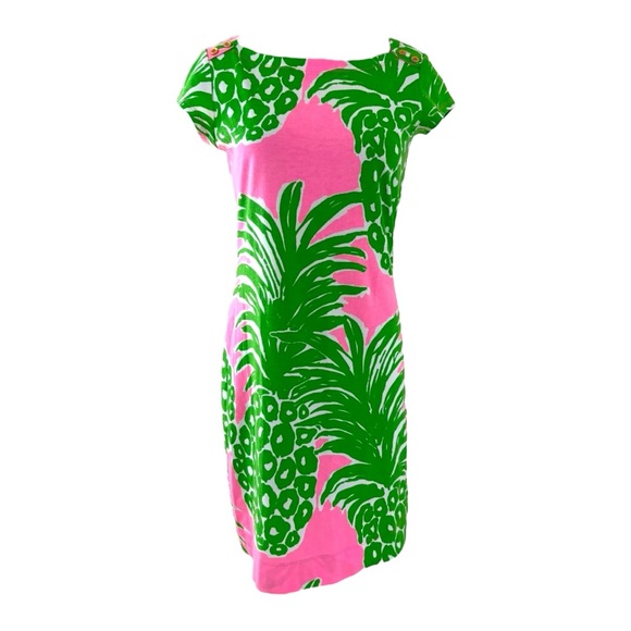 Lilly Pulitzer Loren Pink Pout Flamenco Pima Dress Size XS - Picture 2 of 8